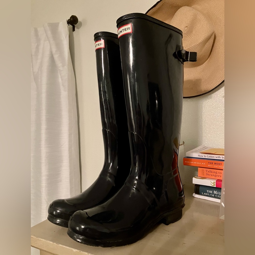 Navy Hunter Original Adjustable Tall Boots